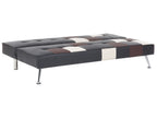 Sofa Bed OLSKER Faux Leather Black 3 Seater