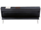 Sofa Bed OLSKER Faux Leather Black 3 Seater