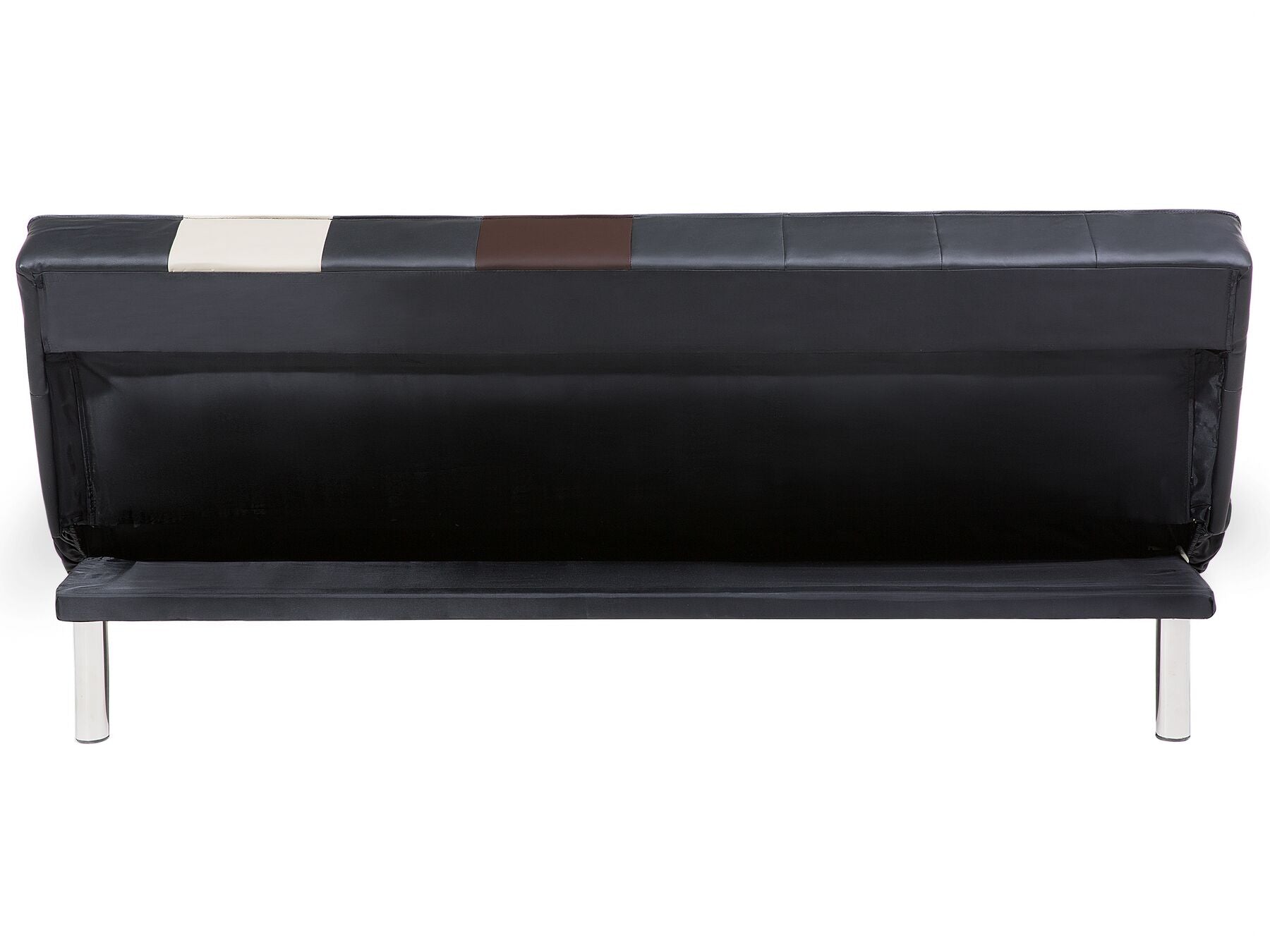 Sofa Bed OLSKER Faux Leather Black 3 Seater