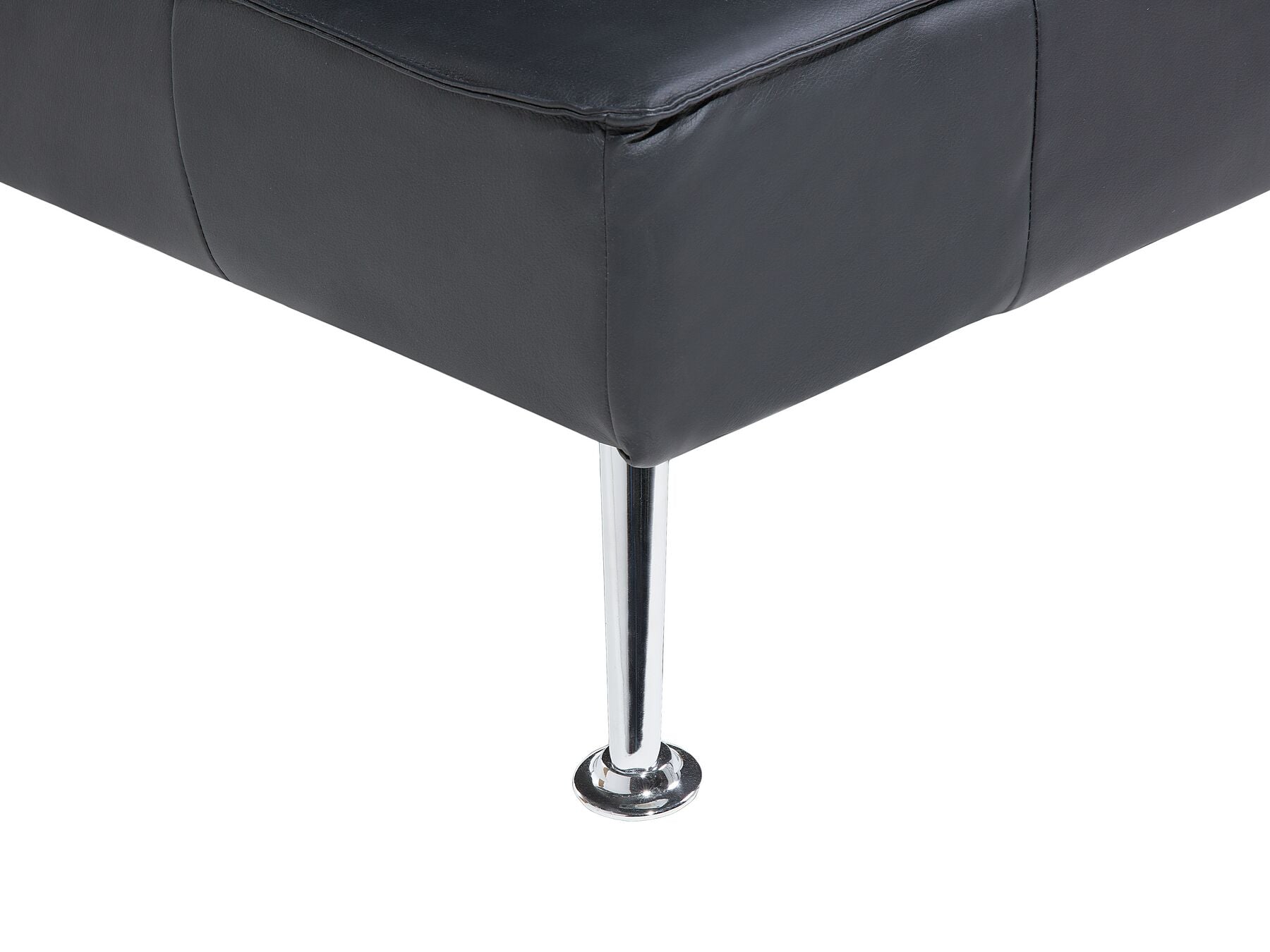 Sofa Bed OLSKER Faux Leather Black 3 Seater