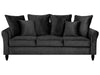 3 Seater Velvet Sofa Black
