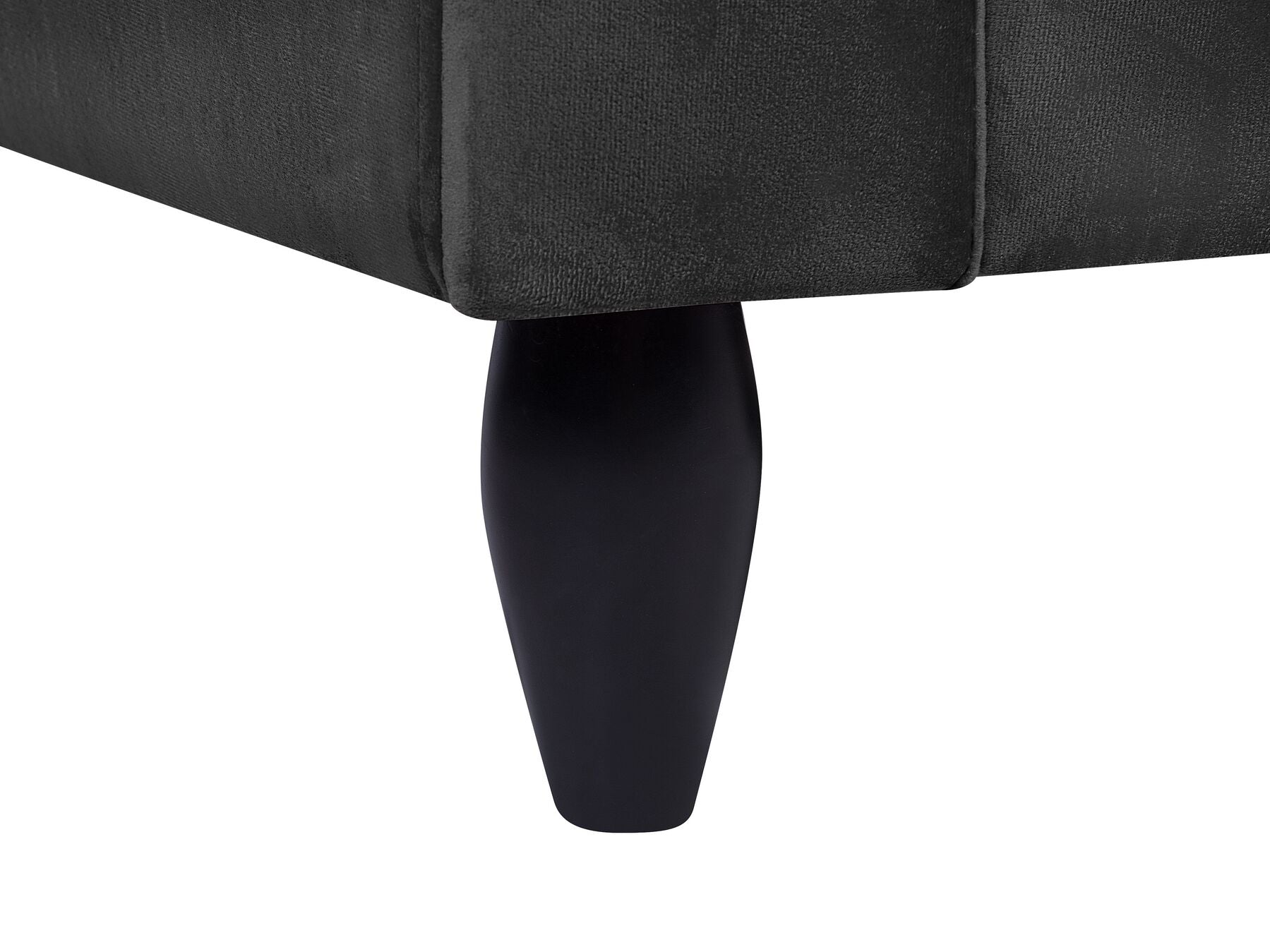 3 Seater Velvet Sofa Black BORNHOLM