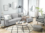 Corner Sofa Bed ROMEDAL Fabric Light Grey 3 Seater Left Hand