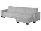 Corner Sofa Bed ROMEDAL Fabric Light Grey 3 Seater Left Hand