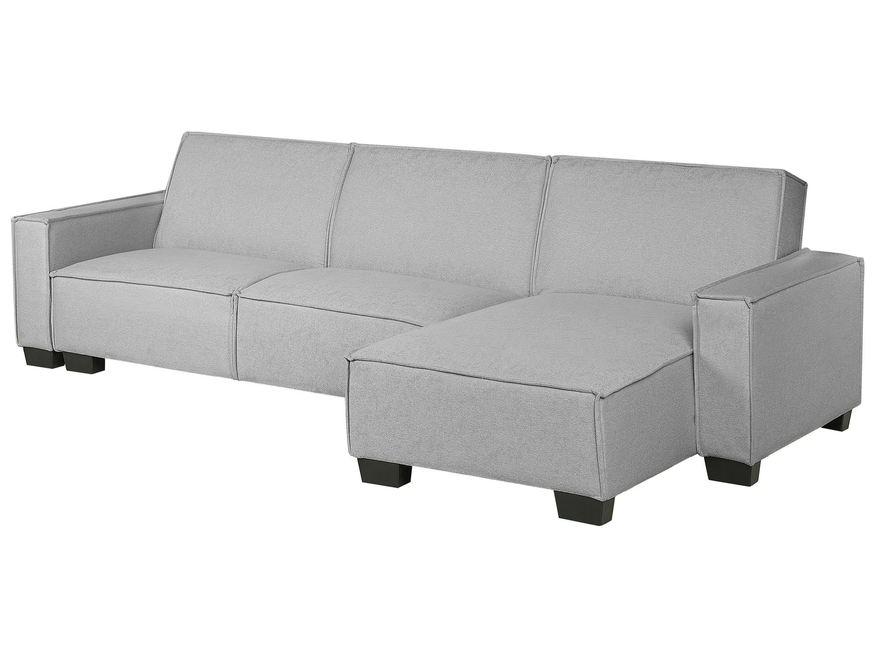 Corner Sofa Bed ROMEDAL Fabric Light Grey 3 Seater Left Hand