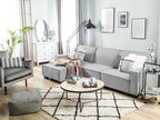 Corner Sofa Bed ROMEDAL Fabric Light Grey 3 Seater Right Hand