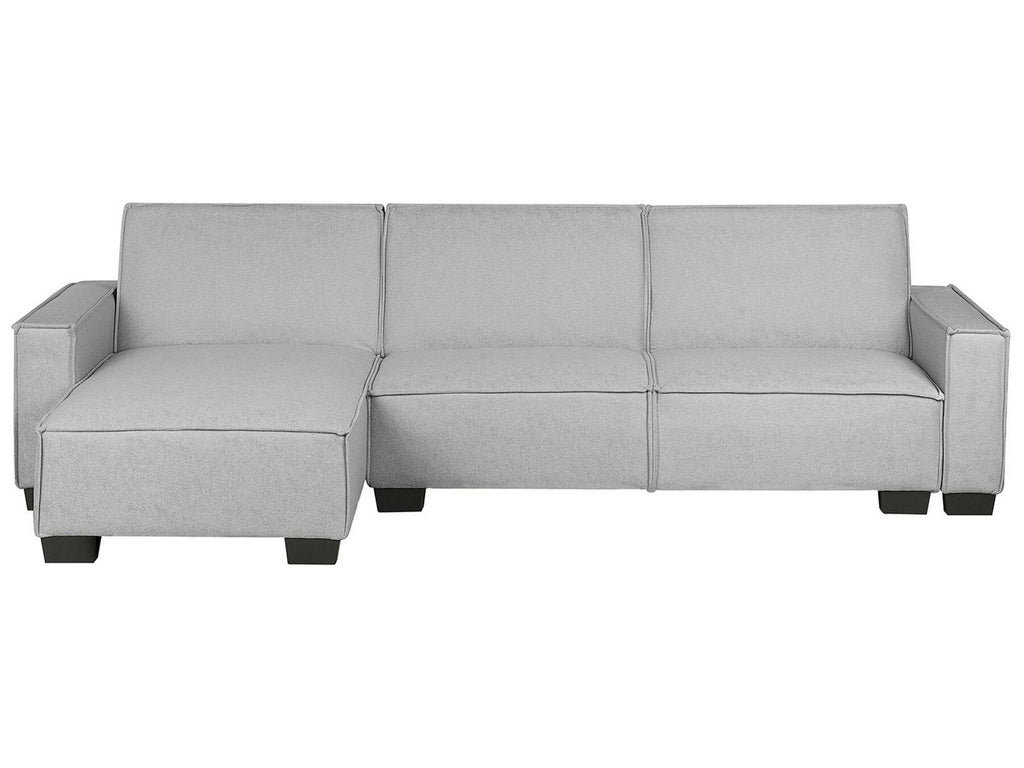 Corner Sofa Bed ROMEDAL Fabric Light Grey 3 Seater Right Hand