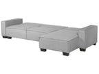 Corner Sofa Bed ROMEDAL Fabric Light Grey 3 Seater Left Hand
