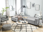 Corner Sofa Bed ROMEDAL Fabric Light Grey 3 Seater Right Hand