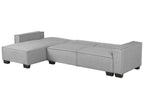 Corner Sofa Bed ROMEDAL Fabric Light Grey 3 Seater Right Hand