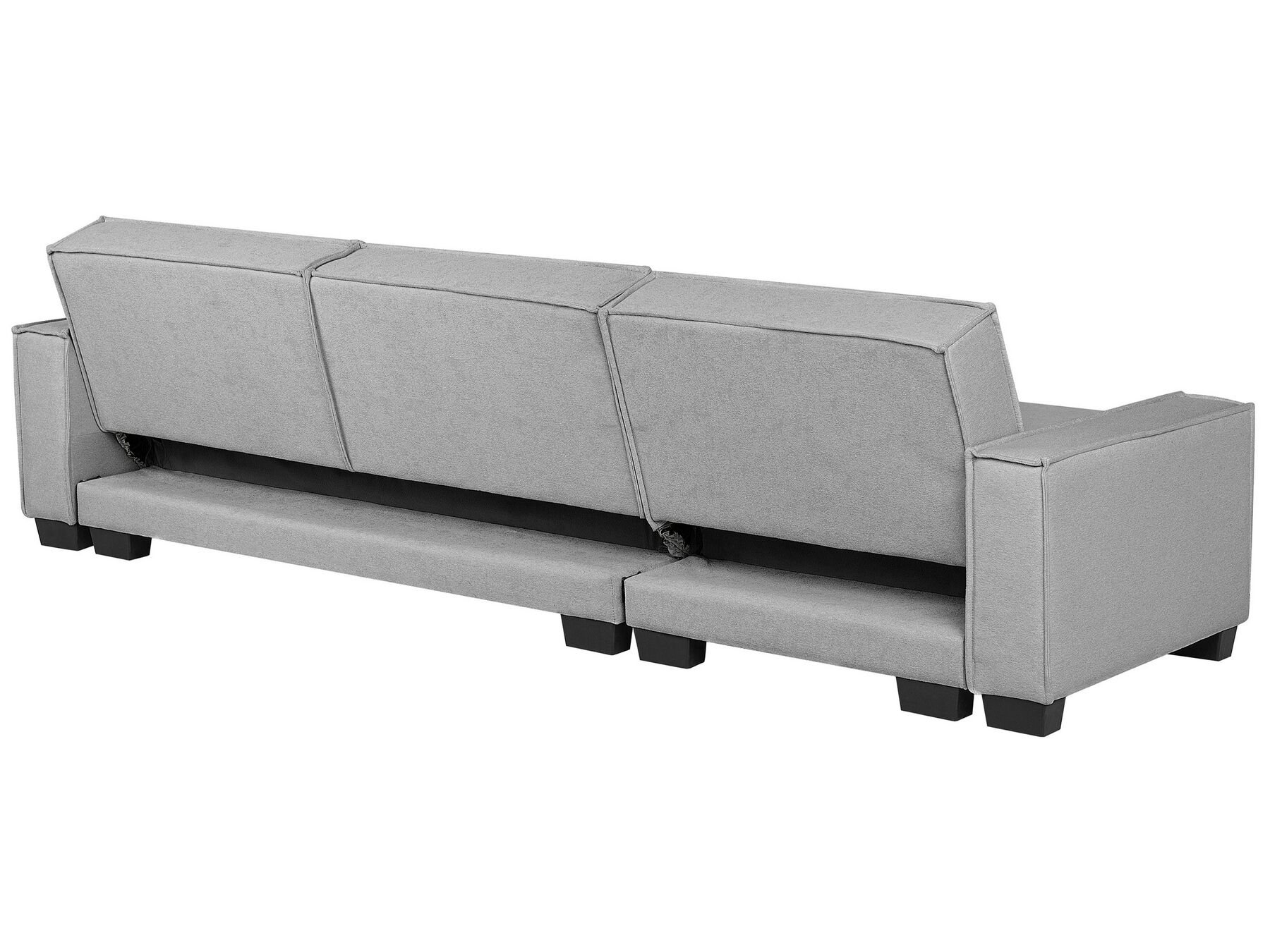 Corner Sofa Bed ROMEDAL Fabric Light Grey 3 Seater Right Hand