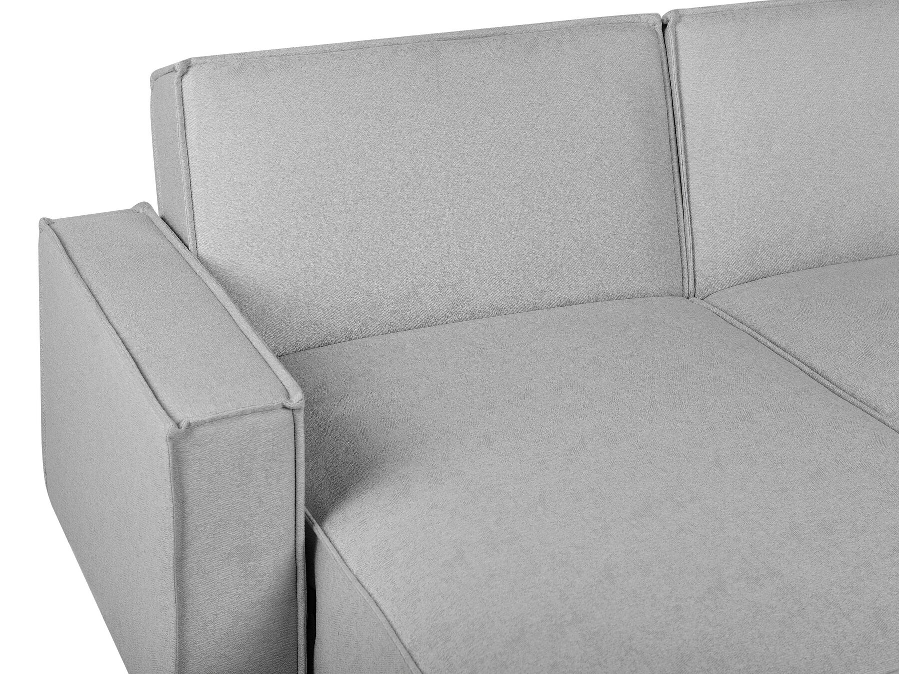 Corner Sofa Bed ROMEDAL Fabric Light Grey 3 Seater Right Hand