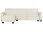 Corner Sofa Bed ROMEDAL Fabric Beige 3 Seater Right Hand