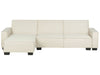 Corner Sofa Bed Fabric Beige 3 Seater Right Hand