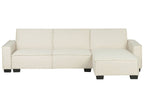 Corner Sofa Bed ROMEDAL Fabric Beige 3 Seater Left Hand
