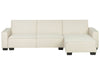Corner Sofa Bed Fabric Beige 3 Seater Left Hand
