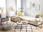 Corner Sofa Bed ROMEDAL Fabric Beige 3 Seater Right Hand