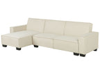 Corner Sofa Bed ROMEDAL Fabric Beige 3 Seater Right Hand