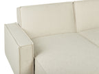 Corner Sofa Bed ROMEDAL Fabric Beige 3 Seater Right Hand