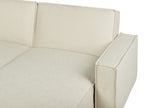 Corner Sofa Bed ROMEDAL Fabric Beige 3 Seater Left Hand