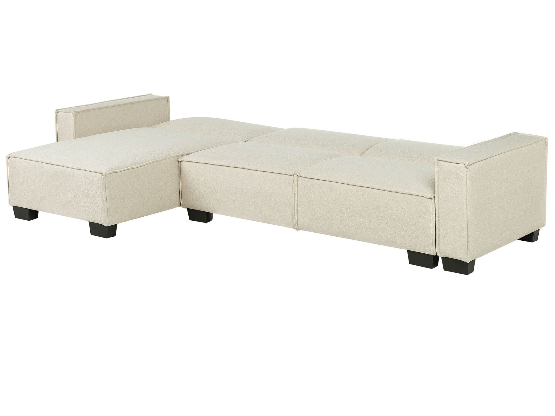 Corner Sofa Bed ROMEDAL Fabric Beige 3 Seater Right Hand