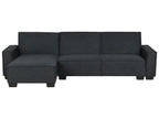 Corner Sofa Bed ROMEDAL Fabric Graphite Grey 3 Seater Right Hand