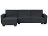 Corner Sofa Bed Fabric Graphite Grey 3 Seater Right Hand