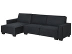 Corner Sofa Bed ROMEDAL Fabric Graphite Grey 3 Seater Right Hand