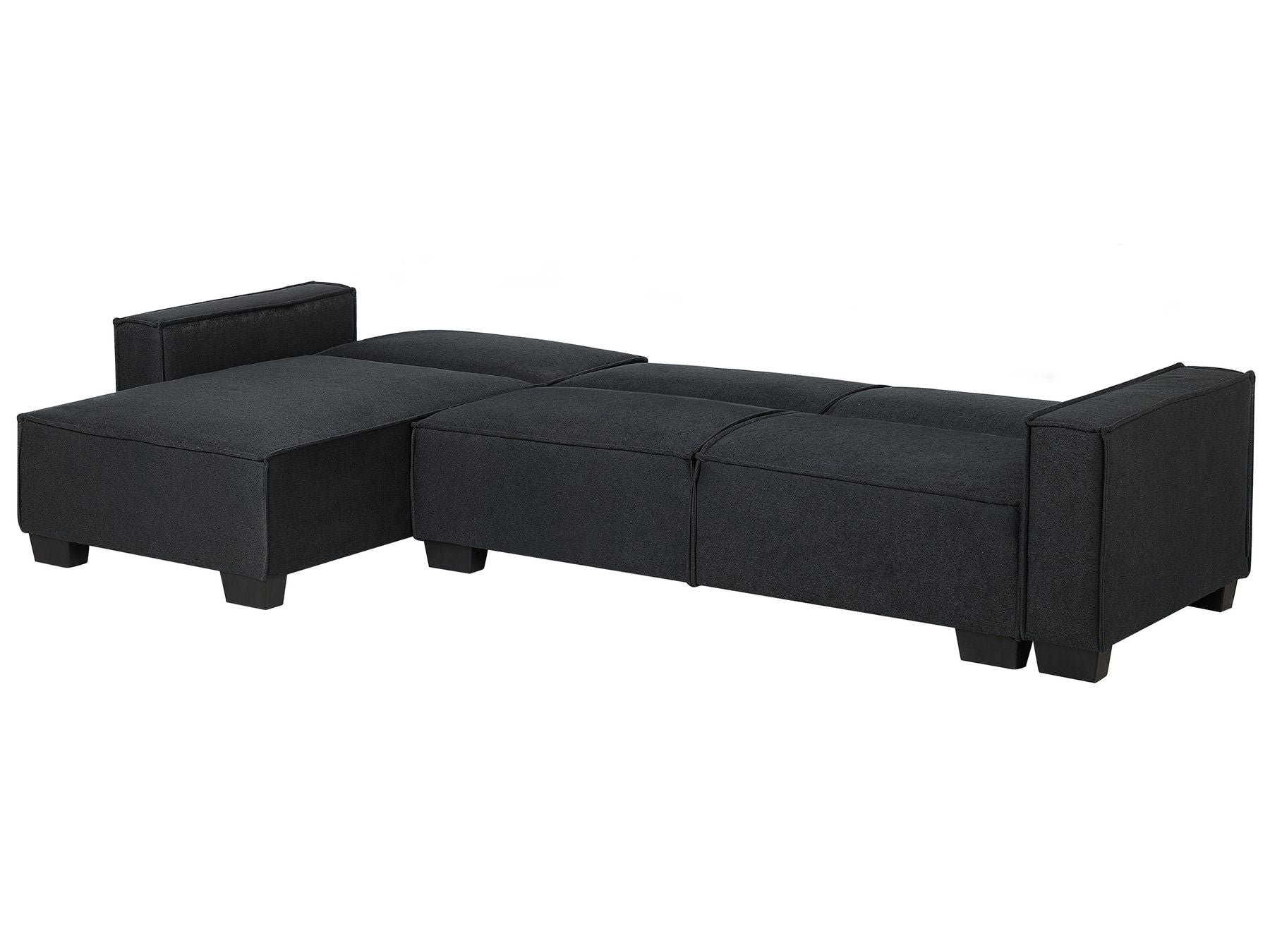Corner Sofa Bed ROMEDAL Fabric Graphite Grey 3 Seater Right Hand