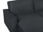 Corner Sofa Bed ROMEDAL Fabric Graphite Grey 3 Seater Right Hand