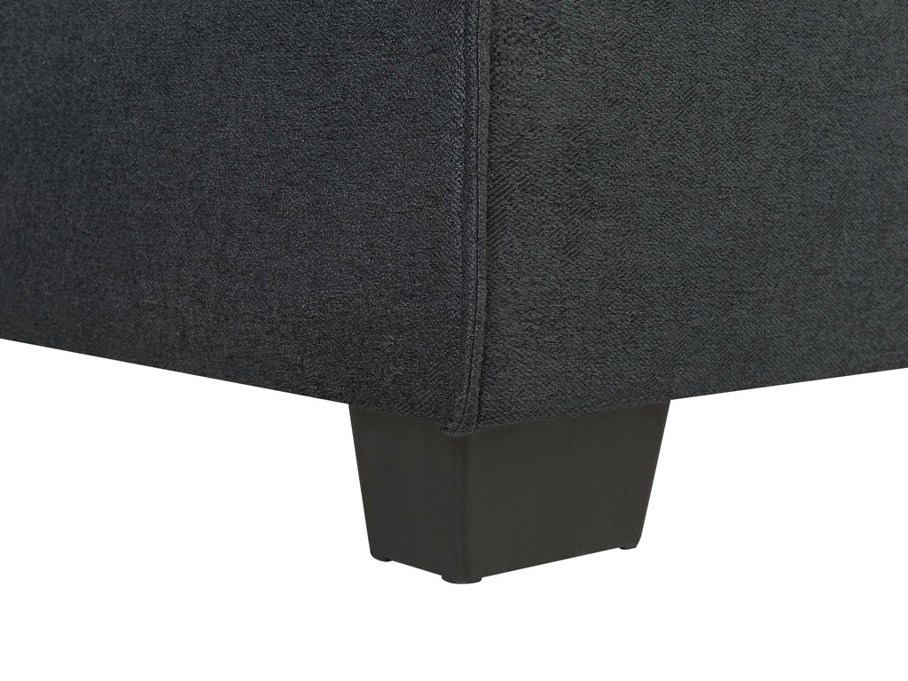 Corner Sofa Bed ROMEDAL Fabric Graphite Grey 3 Seater Right Hand