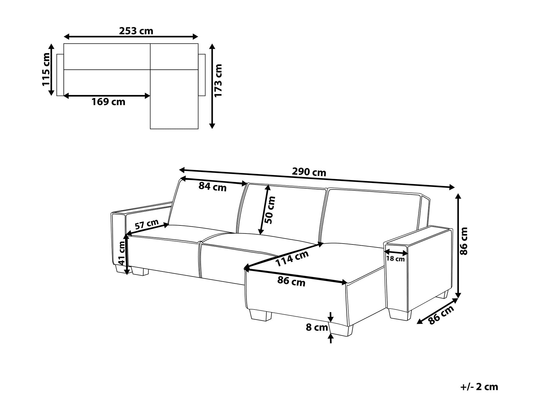 Corner Sofa Bed ROMEDAL Fabric Beige 3 Seater Left Hand