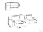 Corner Sofa Bed ROMEDAL Fabric Beige 3 Seater Right Hand