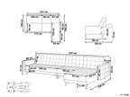 Modular Corner Sofa Bed ABERDEEN Velvet Pink 5 Seater Left Hand