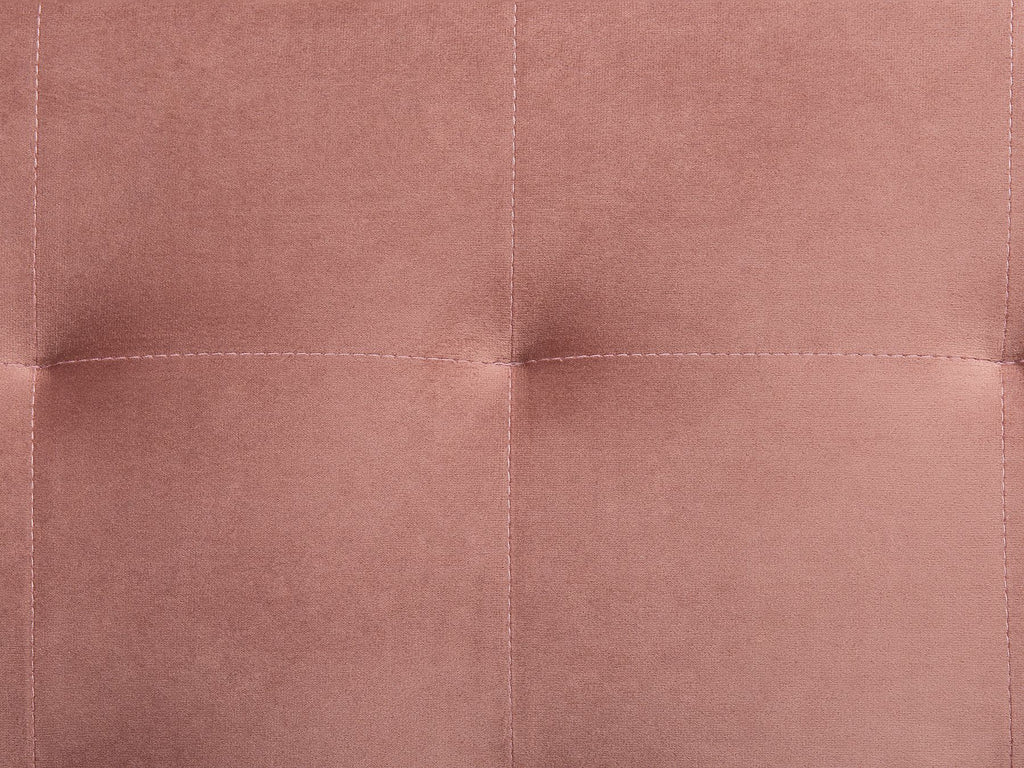 Modular Corner Sofa Bed ABERDEEN Velvet Pink with Ottoman 5 Seater Right Hand