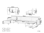 Modular U-Shape Sofa Bed ABERDEEN Velvet Pink 6 Seater