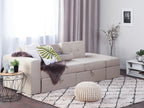 Sofa Bed FALSTER Fabric Beige with Storage 3 Seater