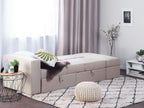 Sofa Bed FALSTER Fabric Beige with Storage 3 Seater
