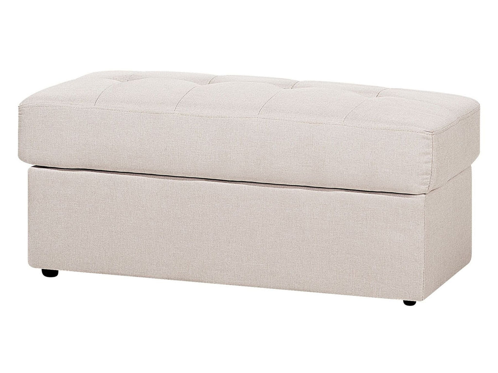 Sofa Bed FALSTER Fabric Beige with Storage 3 Seater