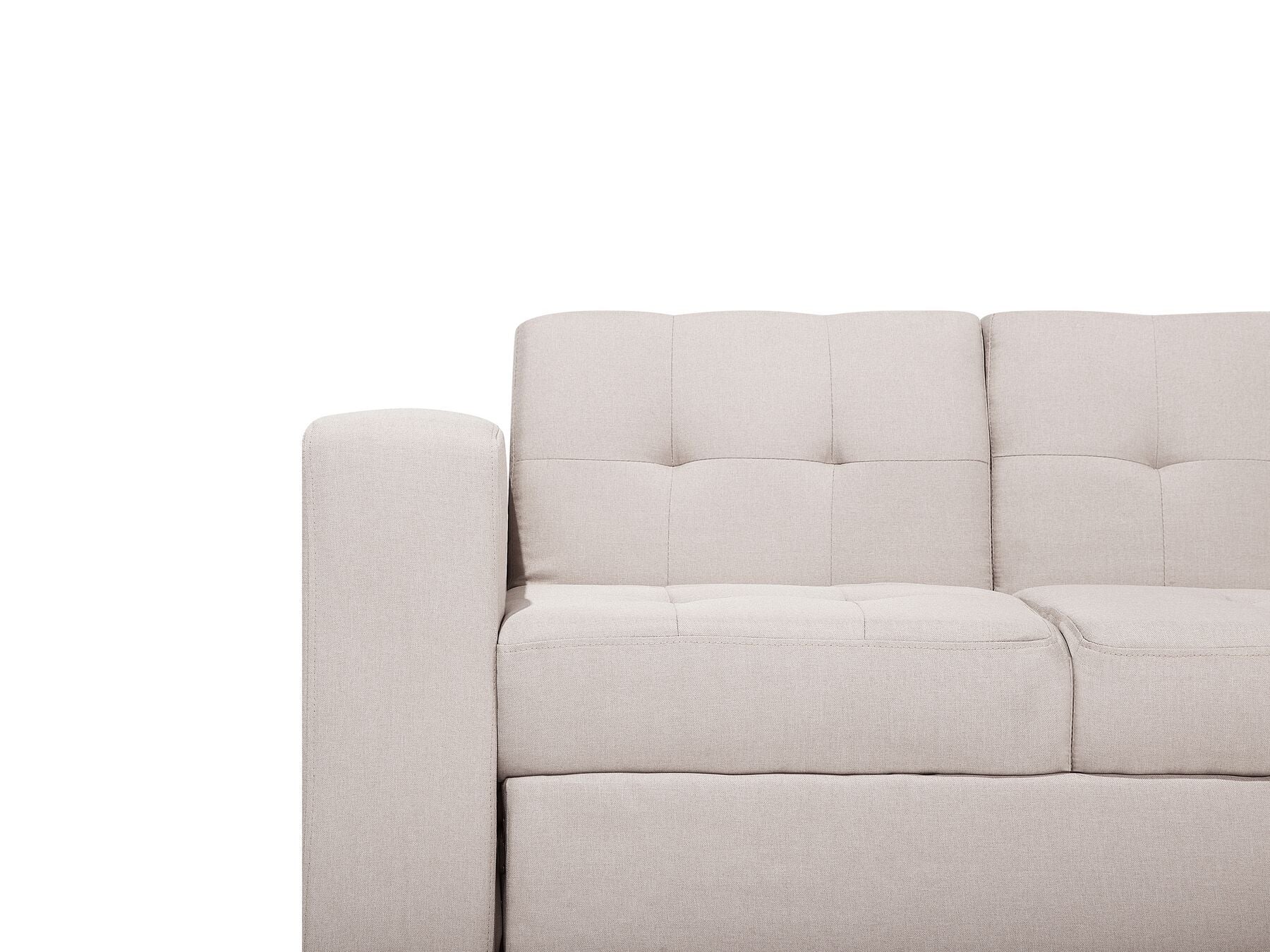 Sofa Bed FALSTER Fabric Beige with Storage 3 Seater