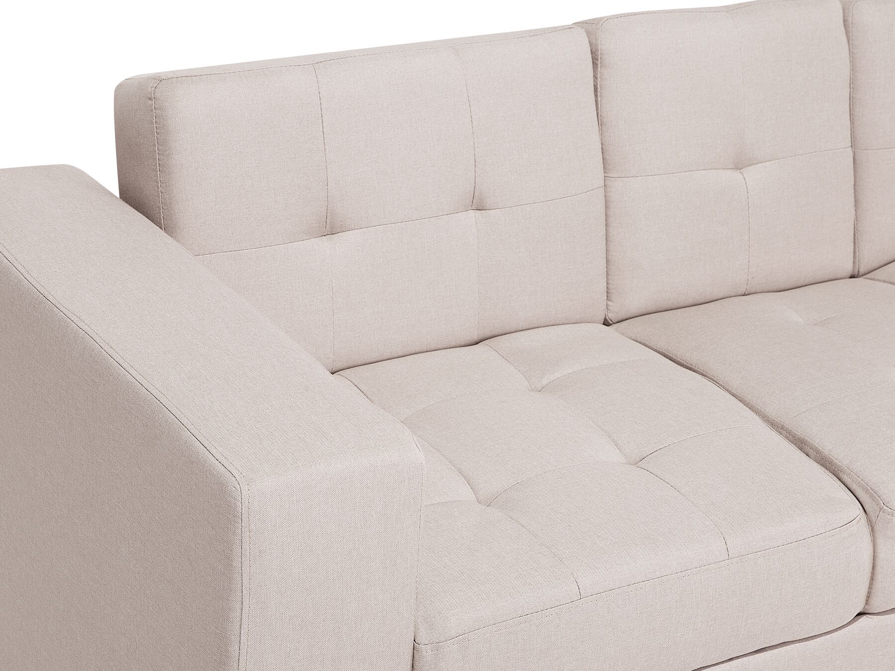 Sofa Bed FALSTER Fabric Beige with Storage 3 Seater