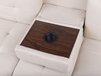 Sofa Bed FALSTER Fabric Beige with Storage 3 Seater
