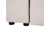 Sofa Bed FALSTER Fabric Beige with Storage 3 Seater