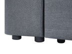 Sofa Bed FALSTER Fabric Dark Grey with Storage 3 Seater
