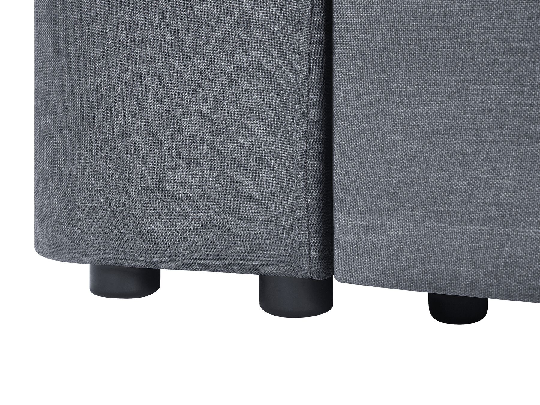Sofa Bed FALSTER Fabric Dark Grey with Storage 3 Seater