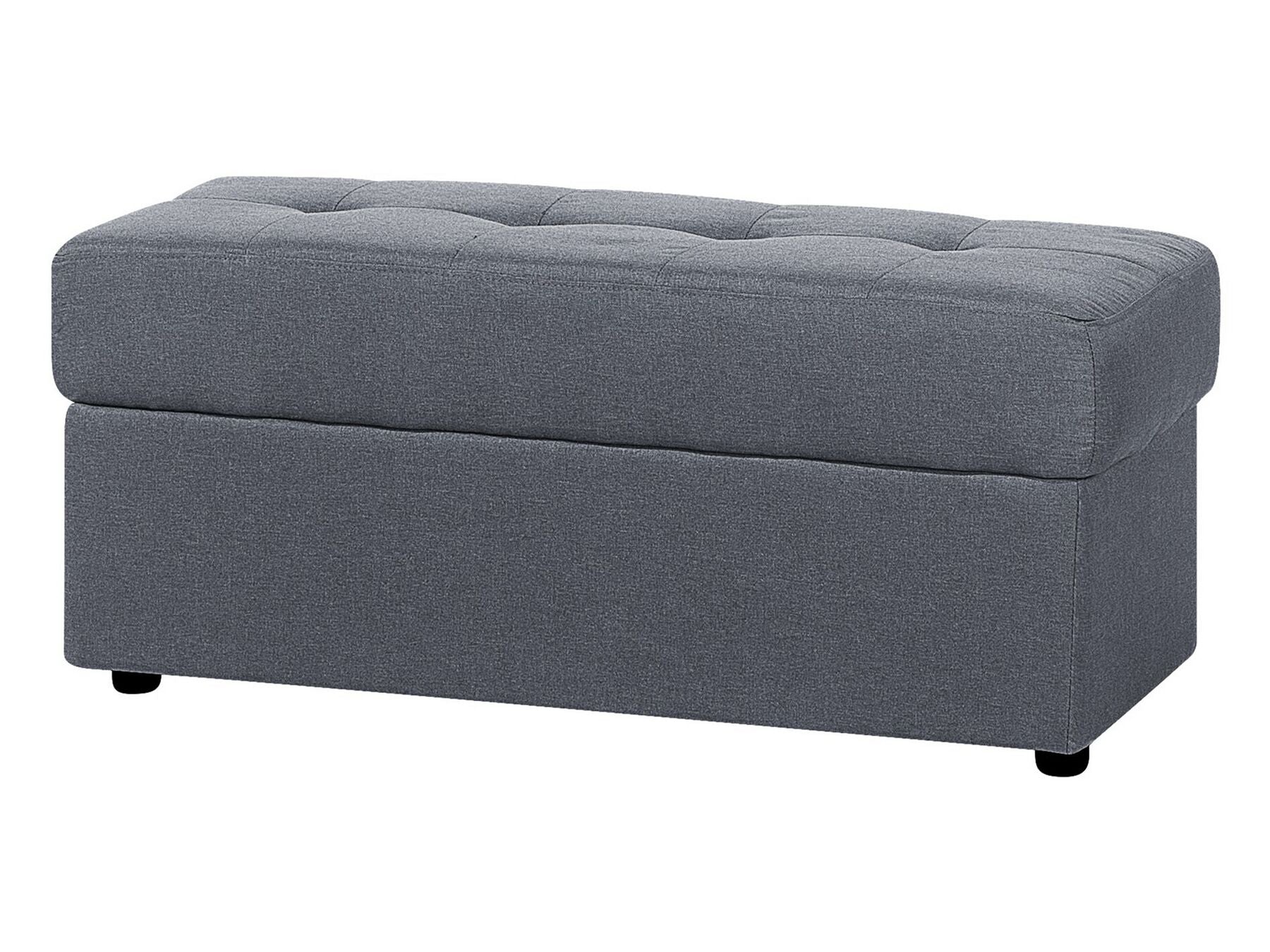 Sofa Bed FALSTER Fabric Dark Grey with Storage 3 Seater