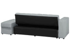 Sofa Bed FALSTER Fabric Light Grey with Storage 3 Seater