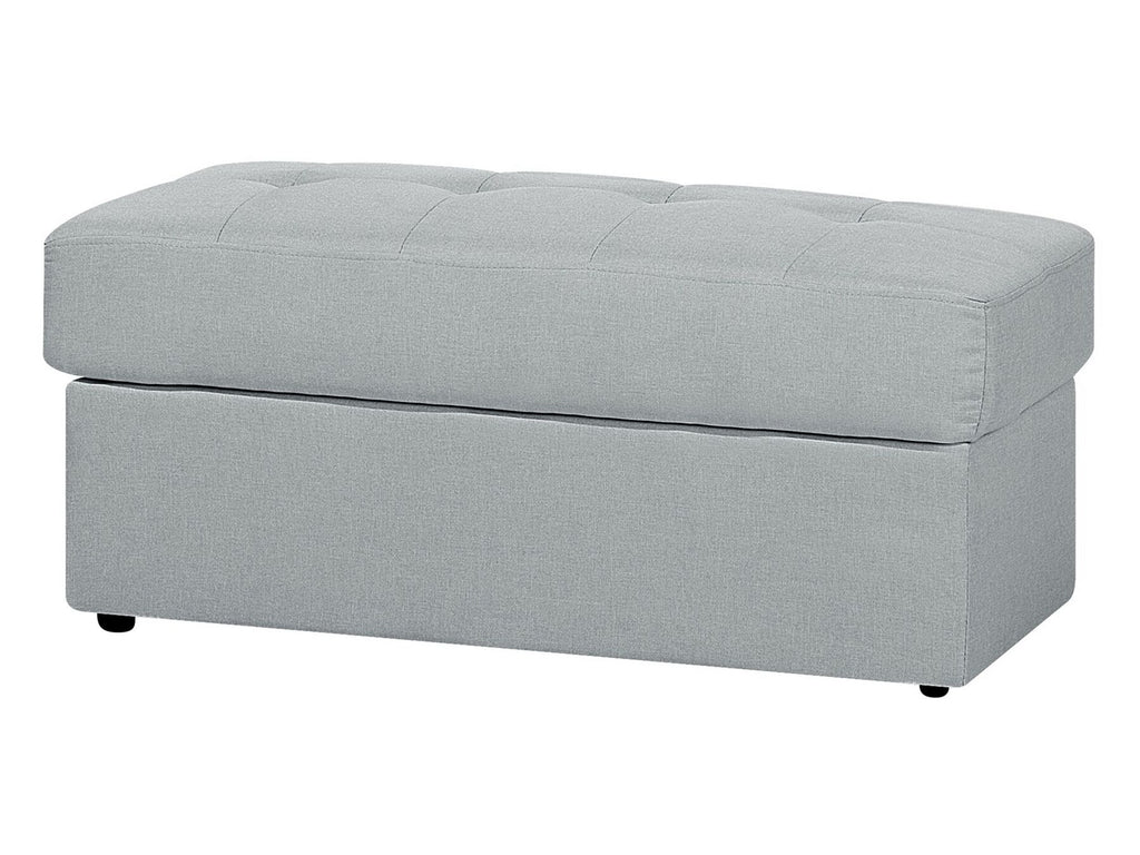 Sofa Bed FALSTER Fabric Light Grey with Storage 3 Seater