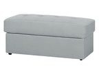 Sofa Bed FALSTER Fabric Light Grey with Storage 3 Seater