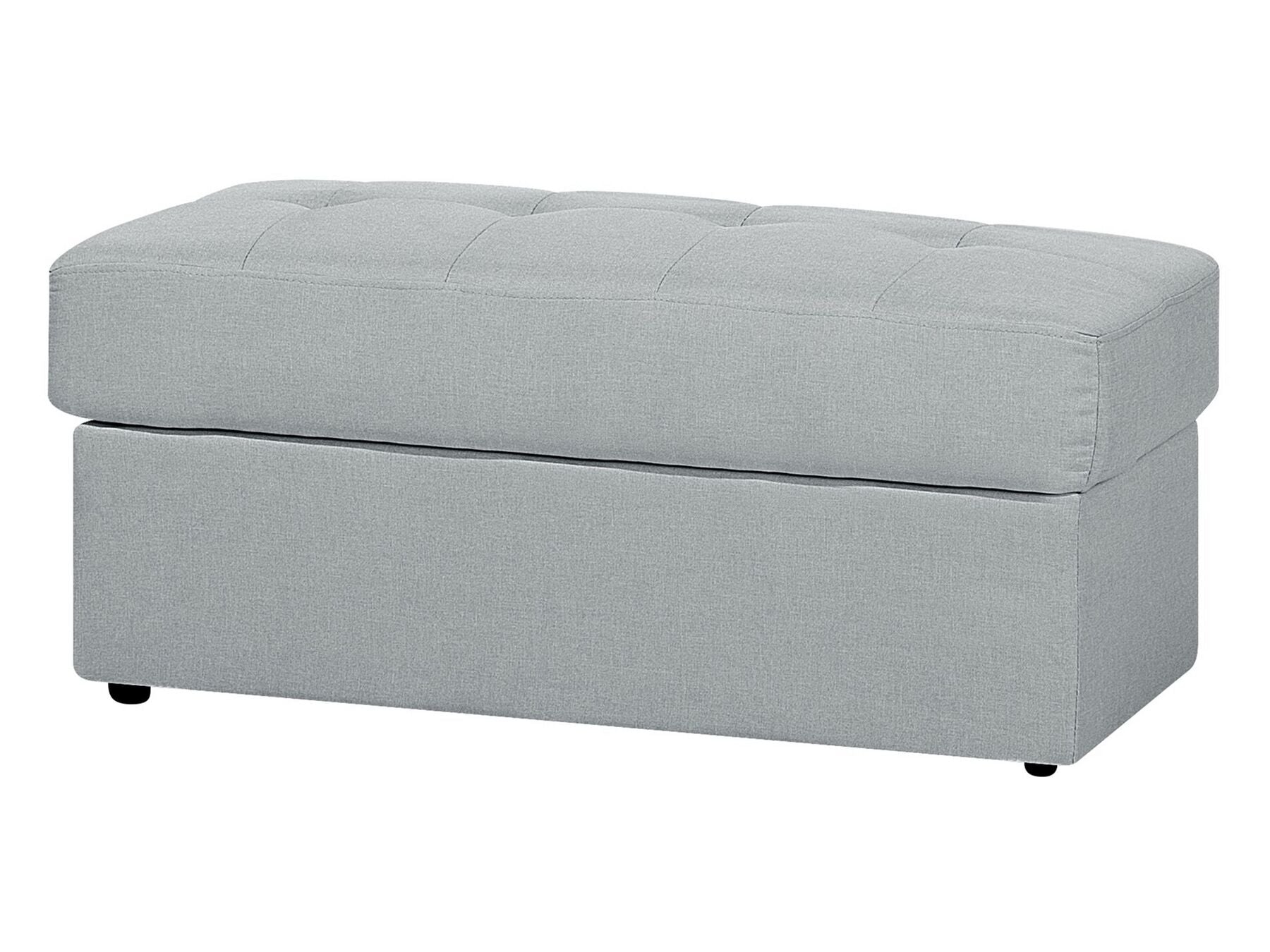Sofa Bed FALSTER Fabric Light Grey with Storage 3 Seater